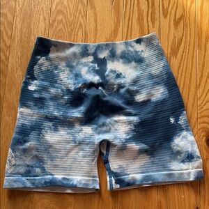 Darc Sport Blue and White Tie-Dye Shorts